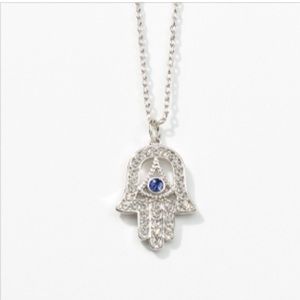 Hamsa touchstone Crystal necklace